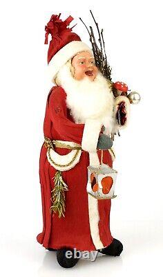 Antique Vintage GERMAN CHRISTMAS SANTA CLAUS 9.8 figure BELSNICKLE Crepe Paper