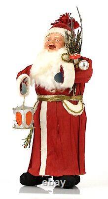 Antique Vintage GERMAN CHRISTMAS SANTA CLAUS 9.8 figure BELSNICKLE Crepe Paper