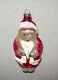 Antique Vtg 1900s Santa Claus Figure Father Christmas Blown Glass 2.75 Ornament