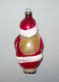 Antique Vtg 1900s Santa Claus Figure Father Christmas Blown Glass 2.75 Ornament