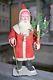 Antique German Santa Claus With Feather Tree + Glass Light Bulbs