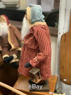 Arnett Primitive Santa Claus with Latern and Candle