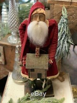 Arnett Santa Claus Christmas Doll with Log House