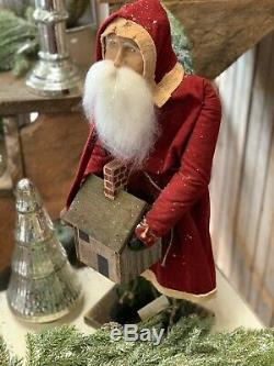 Arnett Santa Claus Christmas Doll with Log House