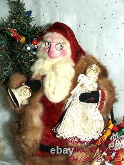 Arturo E. Reyna SANTA CLAUSE Figure FOLK ART CHRISTMAS PRIMITIVE One Of A Kind