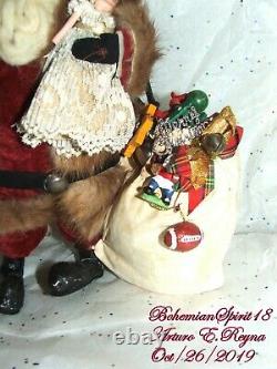 Arturo E. Reyna SANTA CLAUSE Figure FOLK ART CHRISTMAS PRIMITIVE One Of A Kind