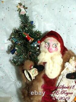 Arturo E. Reyna SANTA CLAUSE Figure FOLK ART CHRISTMAS PRIMITIVE One Of A Kind