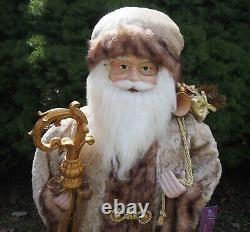 BIG 34 Tall Santa Claus Figure Nicholas Collection by Seasons Designs Hang tag