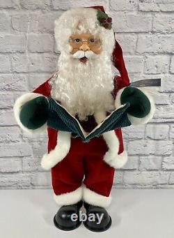 BRAND NEW 2003 Christmas International 29 Santa Claus Figure Reading Book NWT