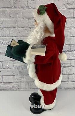 BRAND NEW 2003 Christmas International 29 Santa Claus Figure Reading Book NWT