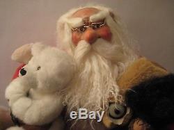 BRIAN KIDWELL TEDDY BEAR SHOP Toy Maker Americana Santa Claus Signed