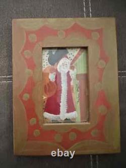 Barbara Strawser Folk Art Santa Claus/Rooster