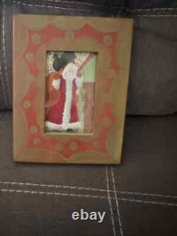 Barbara Strawser Folk Art Santa Claus/Rooster