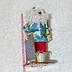 Beach Santa Claus with Tropical Hawaiian Shirt & Lounge Chair 18 Figure + Gift