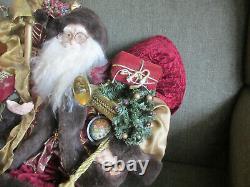 Beautiful Big 30 Christmas Santa Claus Figure Doll With All The Gift Goodies