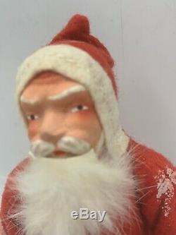 Belsnickle Antique German Santa Claus Christmas Plaster Felt Fur Beard Switch