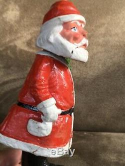 Belsnickles Nodder Santa Claus Paper Mache Christmas Ornament Figure