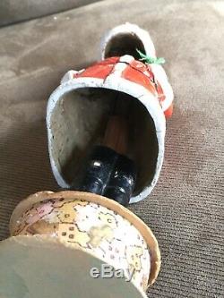 Belsnickles Nodder Santa Claus Paper Mache Christmas Ornament Figure