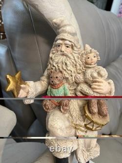 Bethany Lowe Crescent Moon Santa Claus Toys Hanging Christmas Decor 16 inch Rare