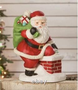 Bethany Lowe Down the Chimney Santa Claus Christmas Figure TD2142