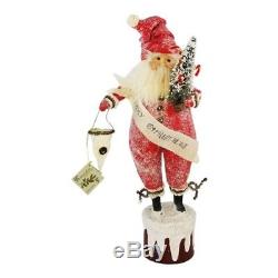 Bethany Lowe Home for Holidays 24 Large Santa Claus Bottle Brush Tree Figurine