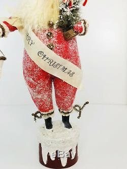 Bethany Lowe Home for Holidays 24 Large Santa Claus Bottle Brush Tree Figurine