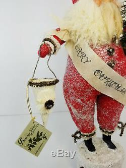 Bethany Lowe Home for Holidays 24 Large Santa Claus Bottle Brush Tree Figurine