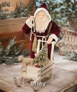 Bethany Lowe SANTA WITH SLED OF TOYS LARGE Christmas 22 Figure TD9023