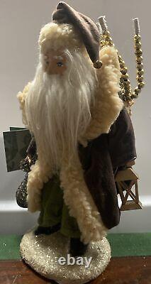 Bethany Lowe Santa Claus Doll Figurine With Bucket Of Toys Retro Christmas Decor