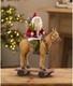 Bethany Lowe Santa Claus Riding Horse Pull Toy Christmas Vintage Style 15