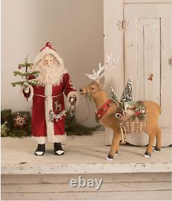 Bethany Lowe Santa Claus and Prancer Toy Delivery Large Christmas Figure