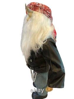 Biker Santa Claus Standing Statue Figure 18 Christmas Holiday Decoration