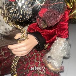 Bombay & Company LG Sitting Santa Claus Figurine Doll with Elves + Gifts EUC