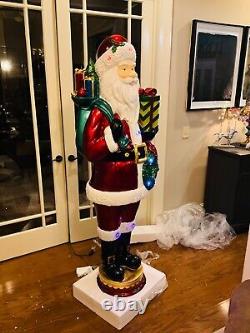 Brand New, 6ft Pre-Lit Outdoor Resin, Santa Claus With 10 Color LED Lights