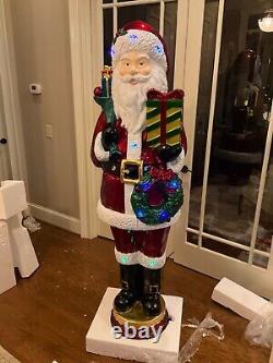 Brand New, 6ft Pre-Lit Outdoor Resin, Santa Claus With 10 Color LED Lights