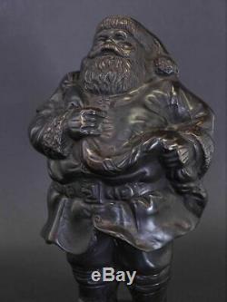 Bronze Figur Statue Weihnachtsdekoration Santa Claus 22x13x14 cm (8565)