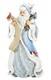 By Roman, 14 H Winter Blue Santa Holding List With Birds Figure, Tabletop