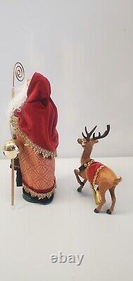 Byer's Choice The Carolers Father Christmas Santa Claus & Reindeer Figures Rare