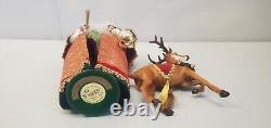 Byer's Choice The Carolers Father Christmas Santa Claus & Reindeer Figures Rare