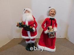 Byers Choice 2014 Santa and Mrs. Claus Holding Toys