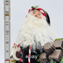 Byers Choice Christmas Caroler Santa Claus With Chocolate Basket Figurine NEW