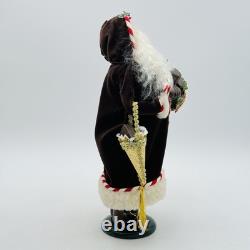 Byers Choice Christmas Caroler Santa Claus With Chocolate Basket Figurine NEW