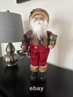 CHRISTMAS Gorgeous Large Woodshop Santa Claus Christmas Figure 18.5 Holiday Dec