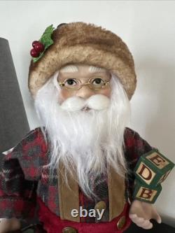 CHRISTMAS Gorgeous Large Woodshop Santa Claus Christmas Figure 18.5 Holiday Dec