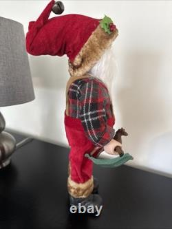 CHRISTMAS Gorgeous Large Woodshop Santa Claus Christmas Figure 18.5 Holiday Dec
