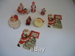 Carl Horn all bisque Santa Claus doll + 3 other GERMAN Santa figures Misc lot