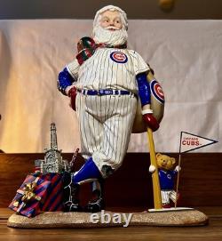 Chicago Cubs Official MLB Santa Claus Christmas Holiday Figurine Vintage 2000
