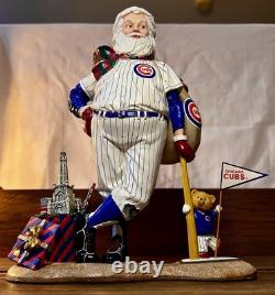 Chicago Cubs Official MLB Santa Claus Christmas Holiday Figurine Vintage 2000