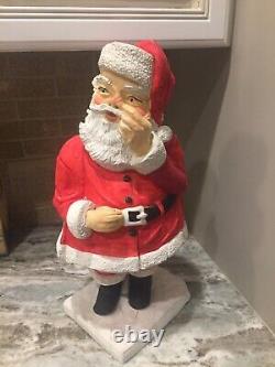 Christmas 19 Santa Claus Plaster Chalkware Statue Figure