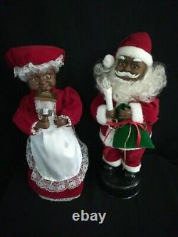 Christmas Animated African American Mr. And Mrs. Santa Claus 16